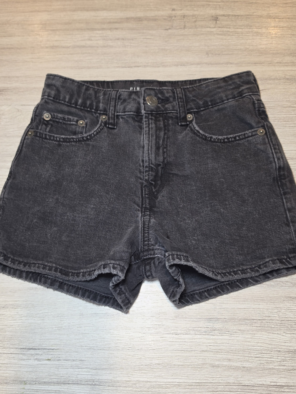 Gap Kids Girlfriend High Rise Jean Shorts Black Girls Size 10 2in Inseam A4